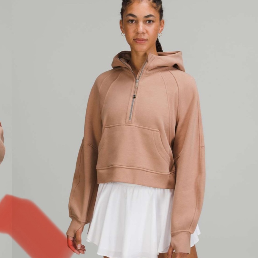 Lululemon Scuba Oversized Half-Zip Hoodie SIZE XS/S PINK CLAY